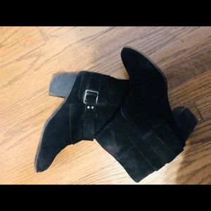 Black suede boots